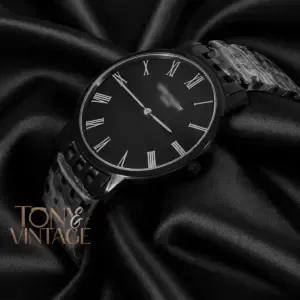 All Black Watch with Dial and Roman Figure Chain