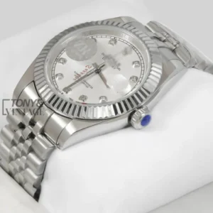 "All Silver Automatic Watch with Dial "