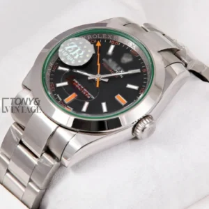 "All Silver Black Dial Automatic Watch "