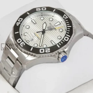 "All Silver Watch with White Dial "