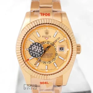 All Yellow Gold Dial Automatic Watch