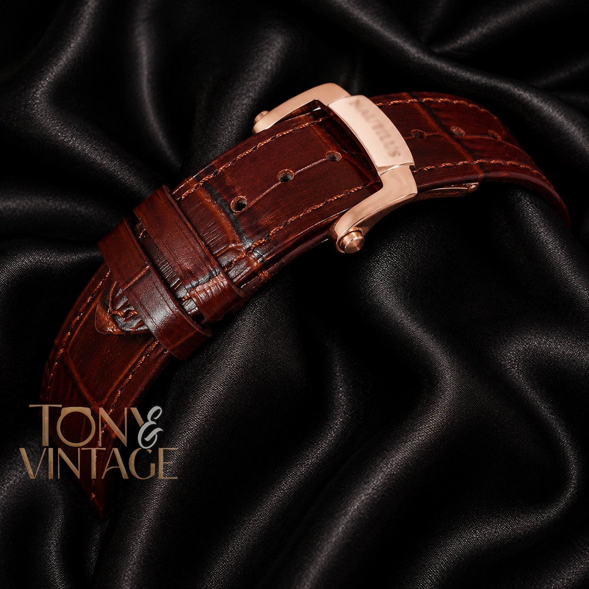 Annual Calendar Moon Phase Rose Gold Watch - Image 2