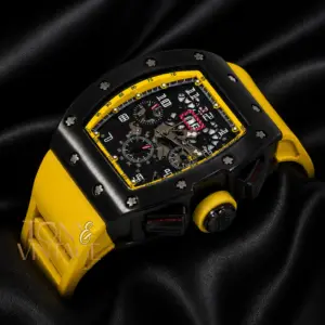 Black Watch With Yellow Rubber Strap and Matching Dial Automatic