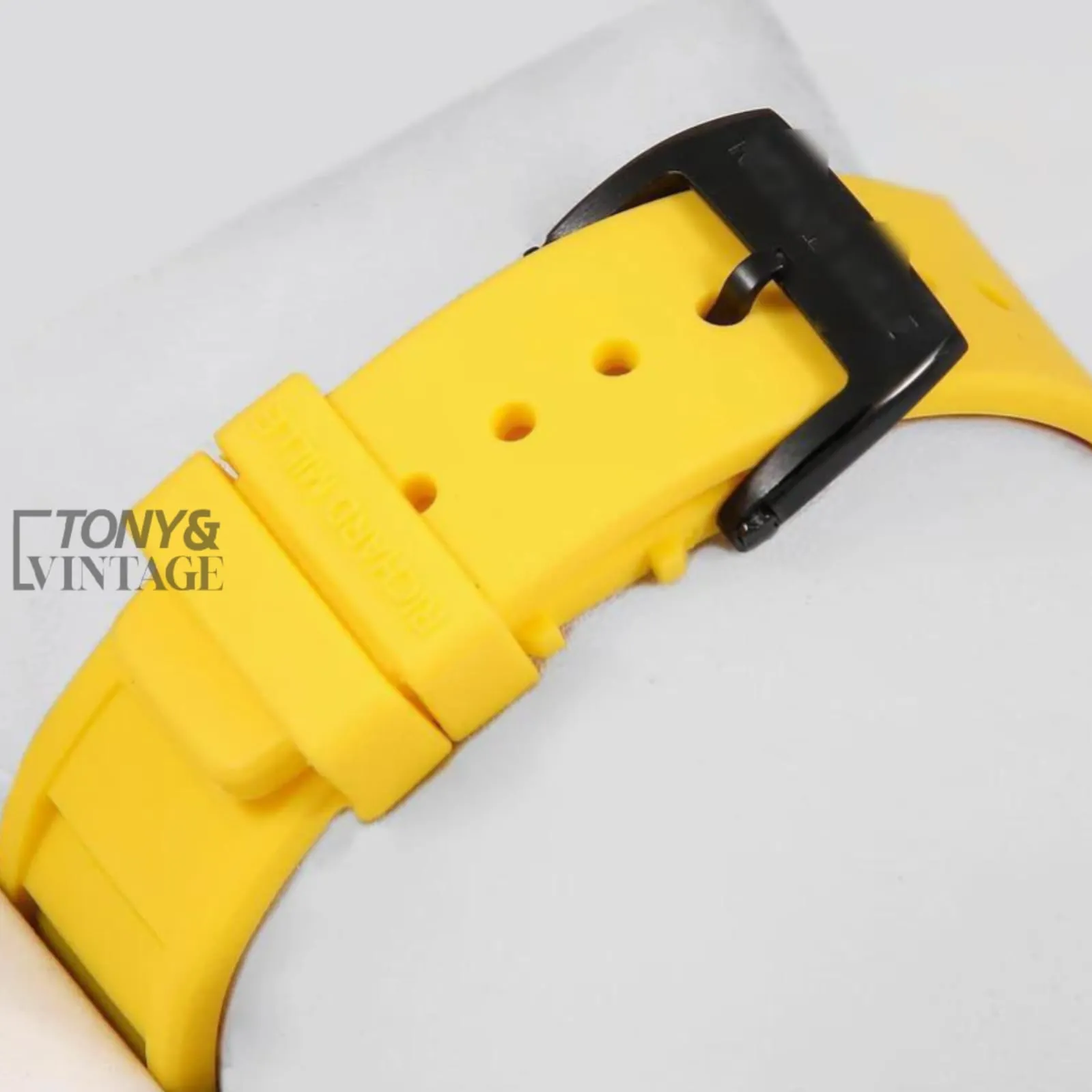 Black Watch With Yellow Rubber Strap and Matching Dial Automatic - Image 3