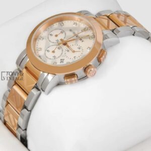 CHRONOGRAPH TWO TONE ROSE GOLD WITH WHITE DIAL LADIES WATCH