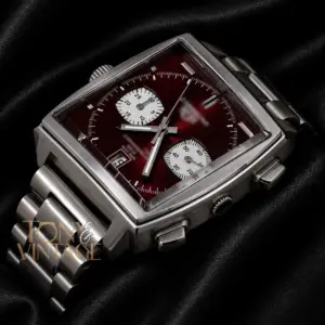 Calibre 11 Chronograph Silver Stainless Steel Watch with Red Dial