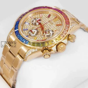 Chronograph 40 Rainbow Edition Yellow Gold Watch with Stone Dial