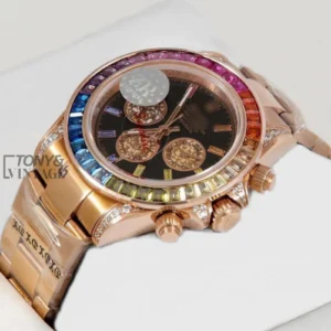 "Chronograph 40 Rose Gold Rainbow Edition With Black Dial "