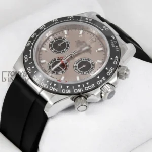 Chronograph 40 Silver Case Ceramic Bezel Tortilla Dial & Black Rubber Strap