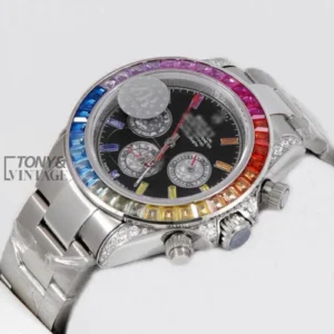 "Chronograph 40 Silver Rainbow Edition With Black Dial "