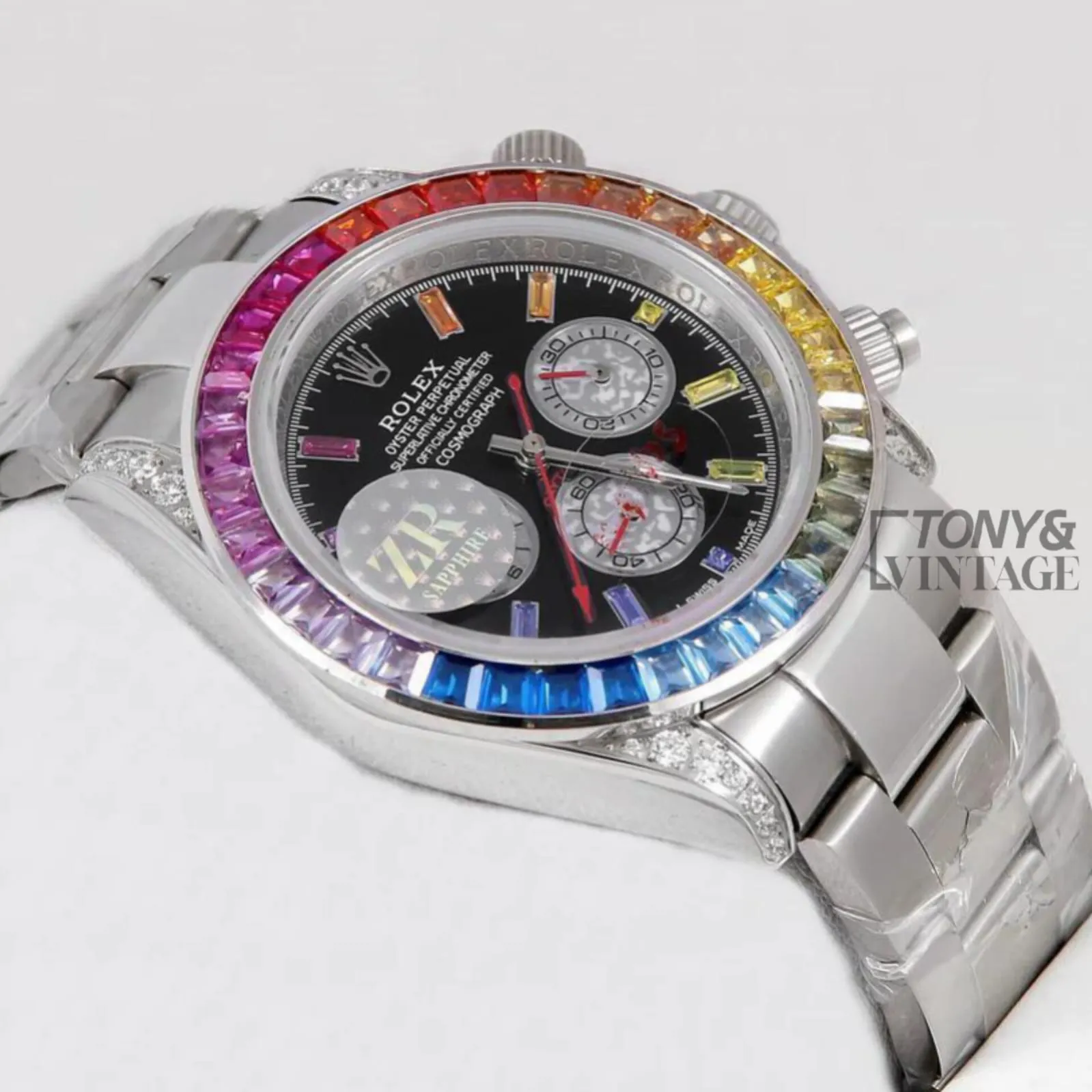 "Chronograph 40 Silver Rainbow Edition With Black Dial " - Image 2