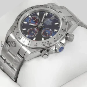 "Chronograph 40 Silver Watch with Blue Dial "