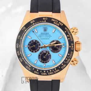 "Chronograph 40 Yellow Gold Case with Tiffany Blue Dial & Strap "