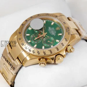 "Chronograph 40 Yellow Gold With Green Dial "