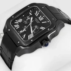 Chronograph All Black Watch With Dial and Strap