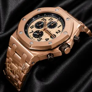 Chronograph All Rose Gold Dial Chain Watch