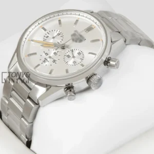 "Chronograph All Silver Chain Watch with Matching Dial "