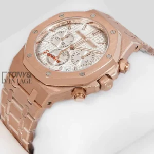 Chronograph Rose Gold Silver Dial