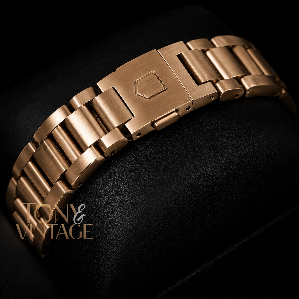 Chronograph Rose Gold Watch with White Dial - Image 3