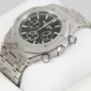 Chronograph Silver Black Dial