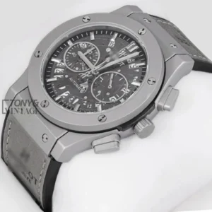Chronograph Silver Matt Watch with Skeleton Dial and Strap