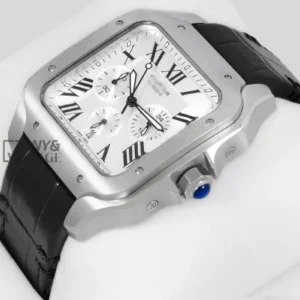 Chronograph Silver Watch With Dial and Strap