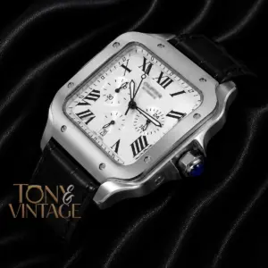 Chronograph Silver Watch With Dial and Strap
