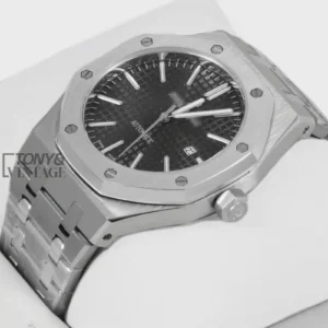 Oak Silver Black Dial