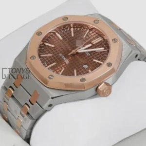 Oak Two Tone Rose Gold Brown Dial