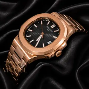 Rose Gold Automatic Watch with Charcoal Gray Dial
