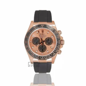 Rose Gold Case Dial & Black Rubber Strap Automatic Watch