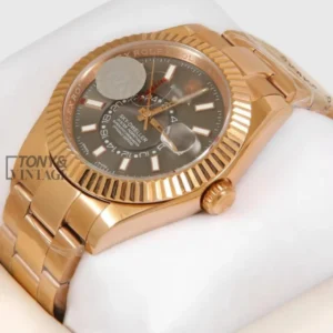 Rose Gold Charcoal Grey Dial Automatic Watch