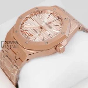 Rose Gold Dial Chain Watch