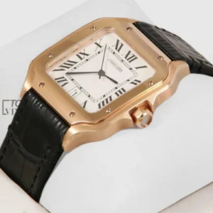 Rose Gold Watch With White Dial