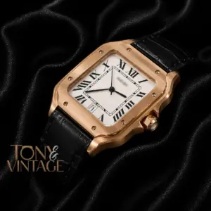 Rose Gold Watch With White Dial