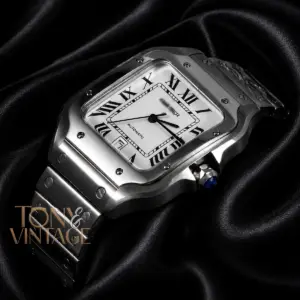 Silver Automatic Watch With White Dial