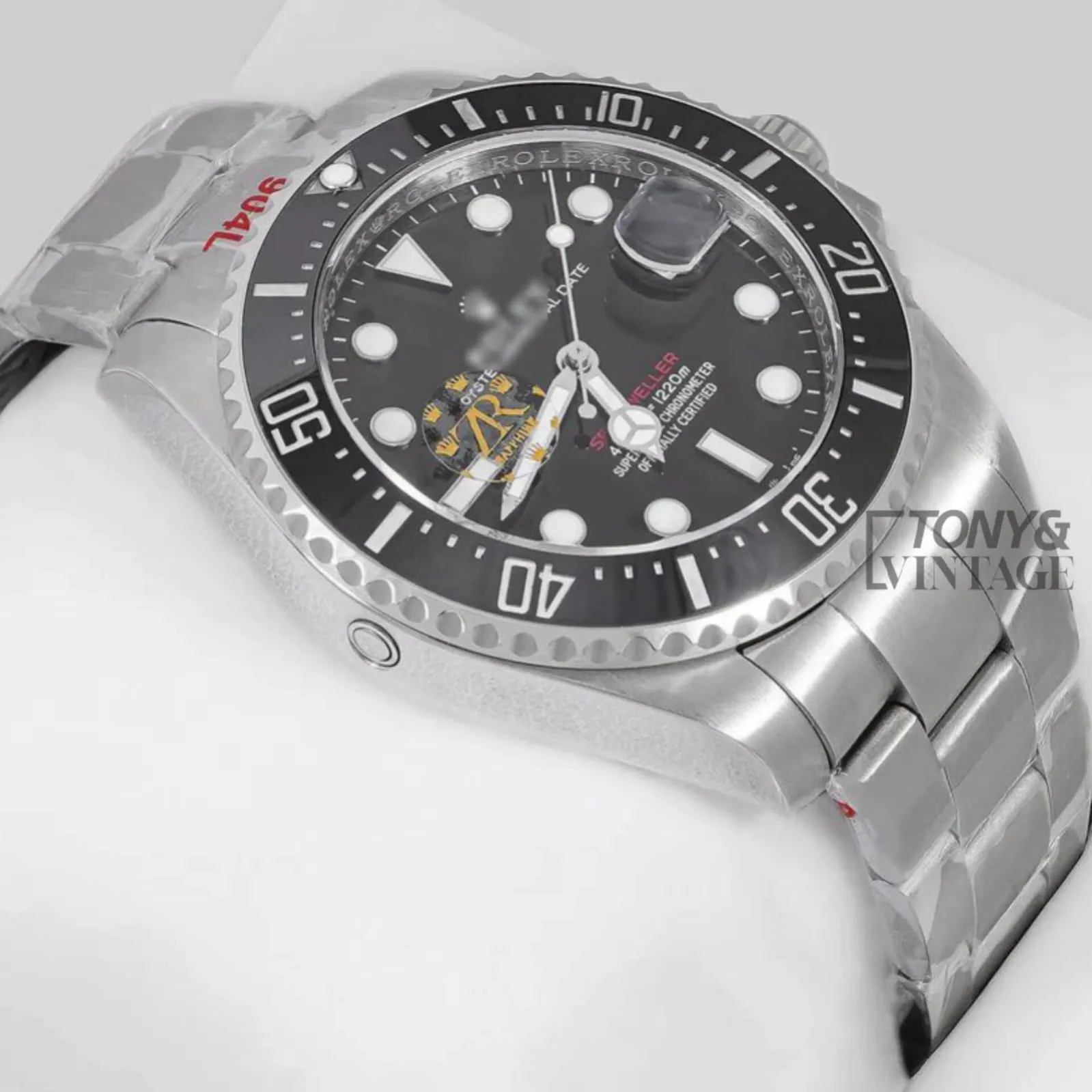 "Silver Automatic Watch with Black Dial " - Image 2