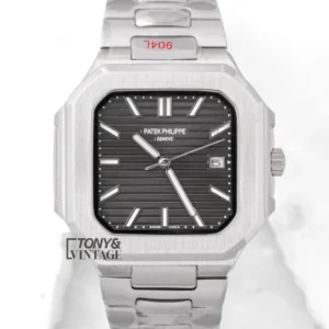 Silver Automatic Watch with Gray Dial