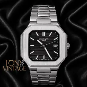 Silver Automatic Watch with Gray Dial