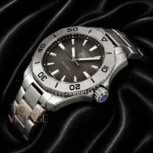 Silver Automatic Watch with Grey Dial