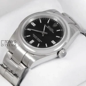 "Silver Black Dial Automatic Watch "