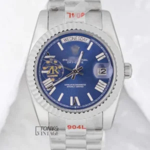 "Silver Blue Dial & Fluted Bezel "