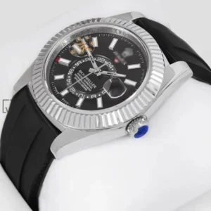 "Silver Case Black Dial Automatic Watch "