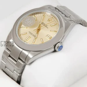 "Silver Cream Dial Automatic Watch "