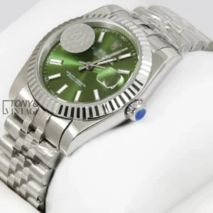 Silver Green Dial Automatic Watch