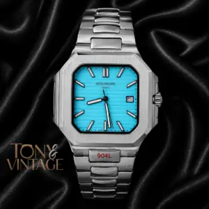 Silver Light Blue Dial Automatic Watch