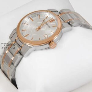 Silver & Rose Gold Watch With White Dial Ladies watch