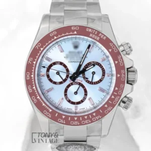 "Silver With Blue Dial Automatic Watch "