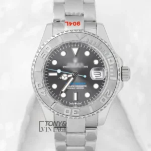 "Silver with Gray Dial Automatic Watch "