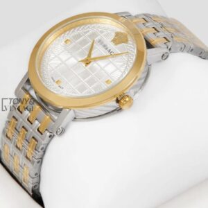 Two Tone Yellow Gold With White Dial Ladies Watch